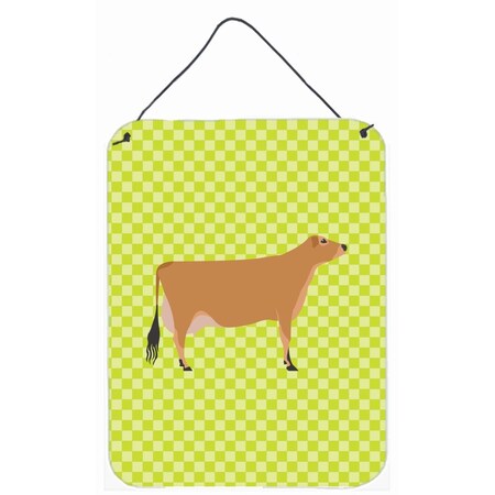 Carolines Treasures Jersey Cow Green Wall or Door Hanging Prints BB7655DS1216